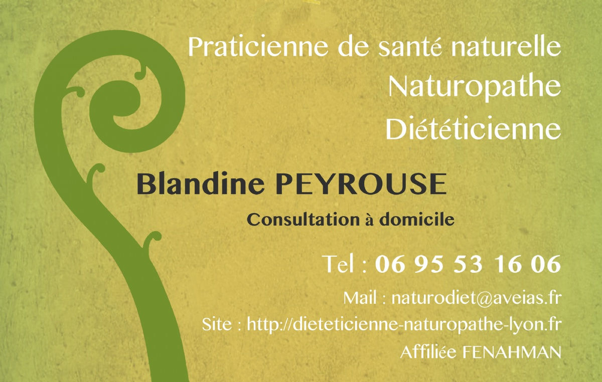 Diététicienne-naturopathe à domicile !